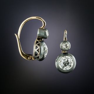 Victorian Diamond Dangle Earrings
