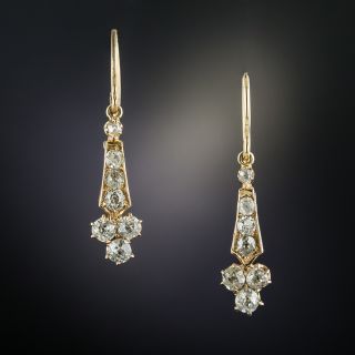 Victorian Diamond Dangle Earrings - 3