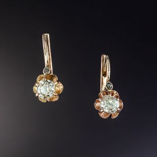 Victorian Diamond Dangle Earrings - 1