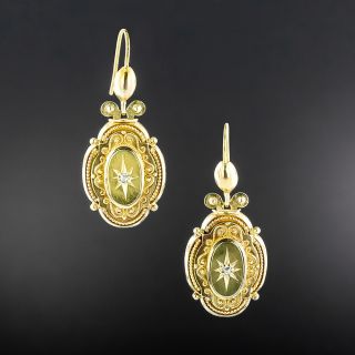 Victorian Diamond Dangle Earrings - 2