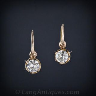 Victorian Diamond Dangle Earrings