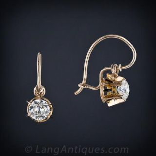 Victorian Diamond Dangle Earrings