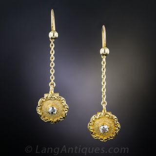 Victorian Diamond Dangling Earrings 
