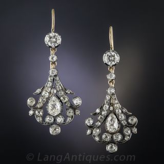 Victorian Diamond Drop Earrings