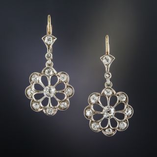 Victorian Diamond Drop Earrings - 2