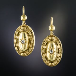 Victorian Diamond Drop Earrings - 2