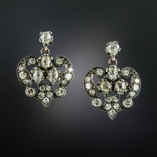 Victorian Diamond Drop Earrings - 2