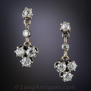 Victorian Diamond Drop Earrings