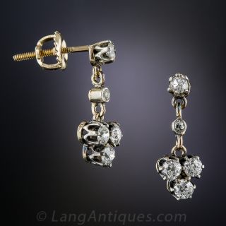 Victorian Diamond Drop Earrings