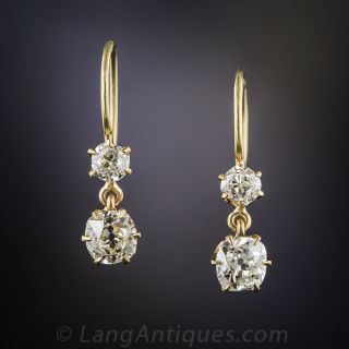 Victorian Diamond Drop Earrings