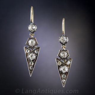 Victorian Diamond Drop Earrings