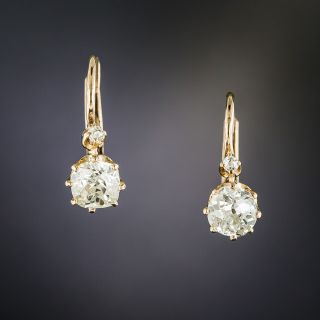 Victorian Diamond Drop Earrings - 2