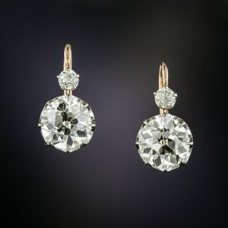 Victorian Diamond Drop Earrings - GIA - 3