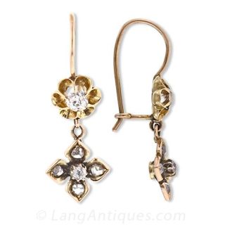 Victorian Diamond Drop Earrings