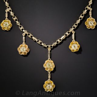 Victorian Diamond Drop Necklace
