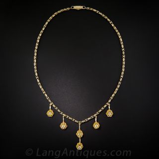 Victorian Diamond Drop Necklace
