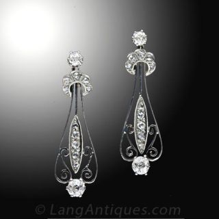 Victorian Diamond Earrings 