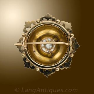 Victorian Diamond & Enamel Brooch
