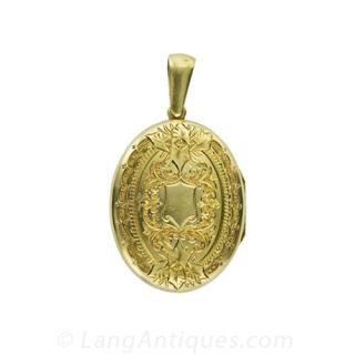 Victorian Diamond & Enamel Locket