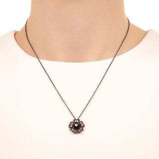 Victorian Diamond Flower Pendant