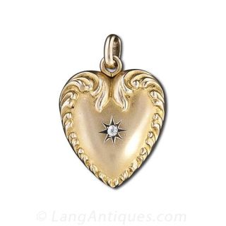 Victorian Diamond Heart Locket