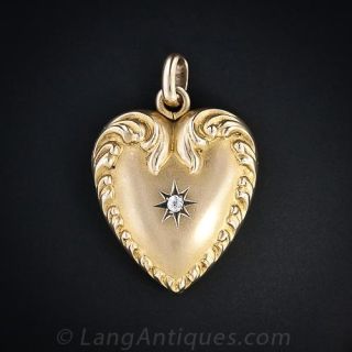 Victorian Diamond Heart Locket