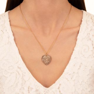 Victorian Diamond Heart Pendant