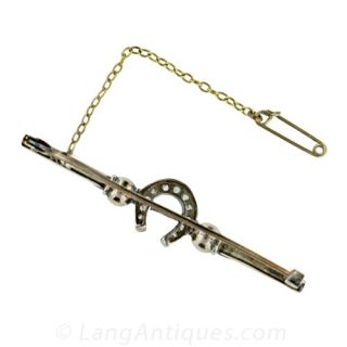 Victorian Diamond Horseshoe Bar Pin