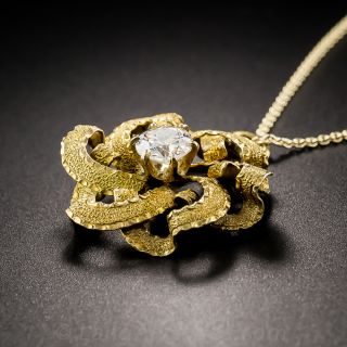 Victorian Diamond Pinwheel Pendant 
