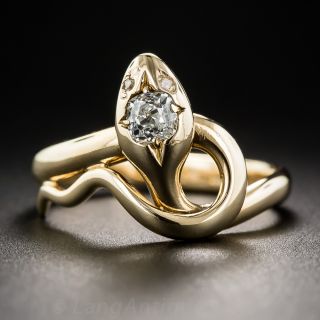 Victorian Diamond Snake Ring