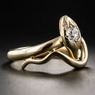 Victorian Diamond Snake Ring