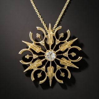 Victorian Diamond Snowflake Pendant