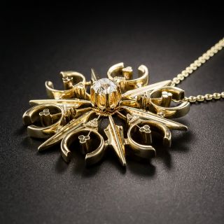 Victorian Diamond Snowflake Pendant