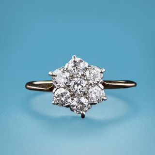 Victorian Diamond Snowflake Ring