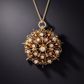 Victorian Diamond Spray Pendant/Brooch - 1