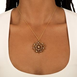 Victorian Diamond Spray Pendant/Brooch