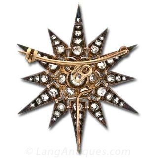 Victorian Diamond Star Pin