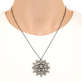 Victorian Diamond Starburst Pendant