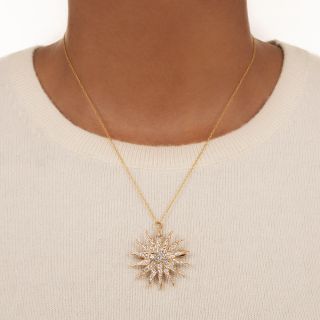 Victorian Diamond Starburst Pendant/Brooch