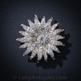 Victorian Diamond Starburst Pendant/Pin