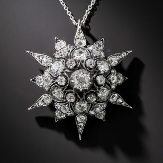 Victorian Diamond Starburst Pendant