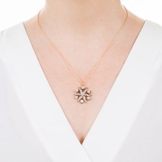 Victorian Diamond Sunburst Pendant