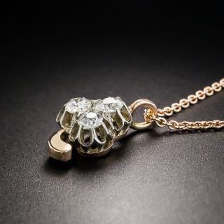 Victorian Diamond Three Leaf Clover Pendant