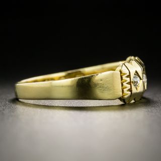 Victorian Diamond Three Stone Wedding Band, Circa 1892