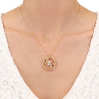 Victorian Diamond Trefoil Pendant