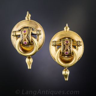 Victorian Door Knocker Earrings - Russian