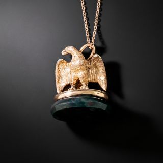 Victorian Eagle and Bloodstone Fob/Pendant - 1