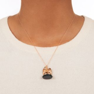 Victorian Eagle and Bloodstone Fob/Pendant