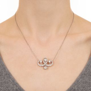 Victorian/Edwardian Diamond Swirl Pendant