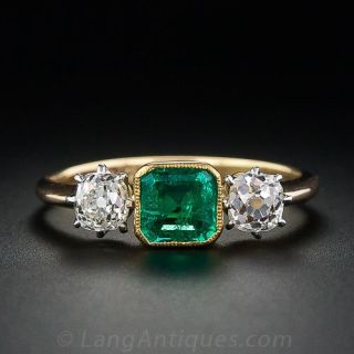 Victorian Emerald and Diamond Ring